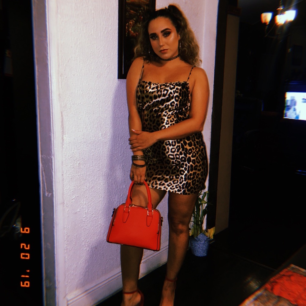 Backless Cheetah Mini Dress